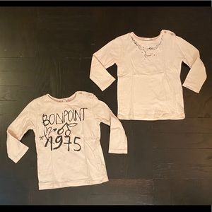 Authentic BONPOINT Girls L/S Top Lot - 18 months